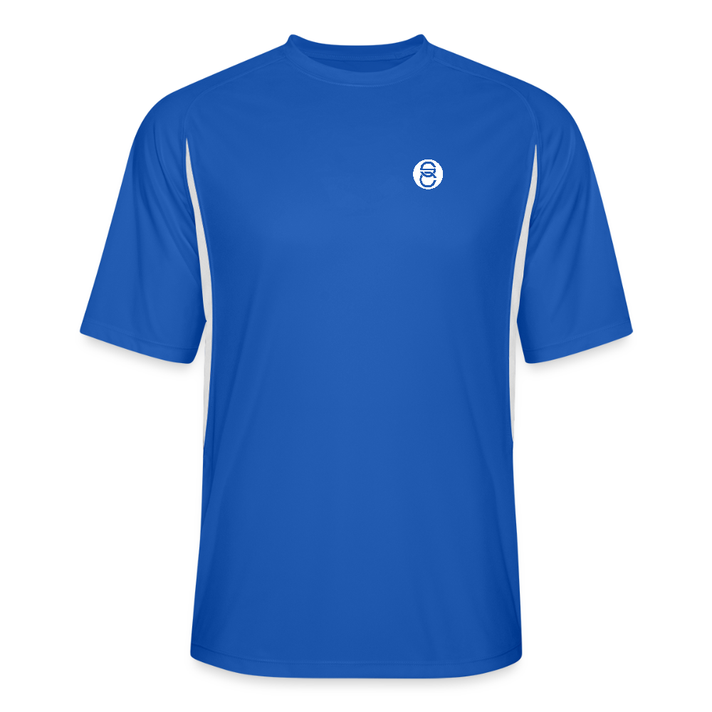 SC cooling T-shirt sports performance - royal/white
