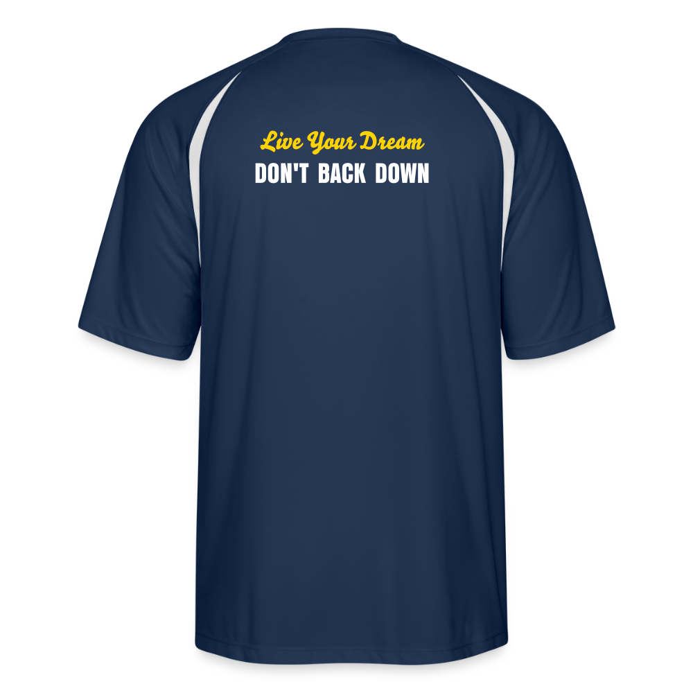 SC cooling T-shirt sports performance - navy/white