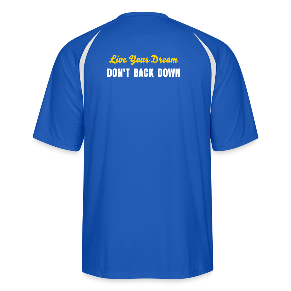 SC cooling T-shirt sports performance - royal/white