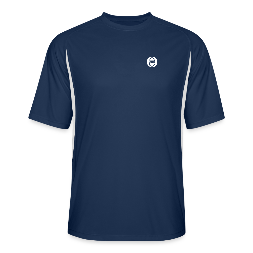 SC cooling T-shirt sports performance - navy/white