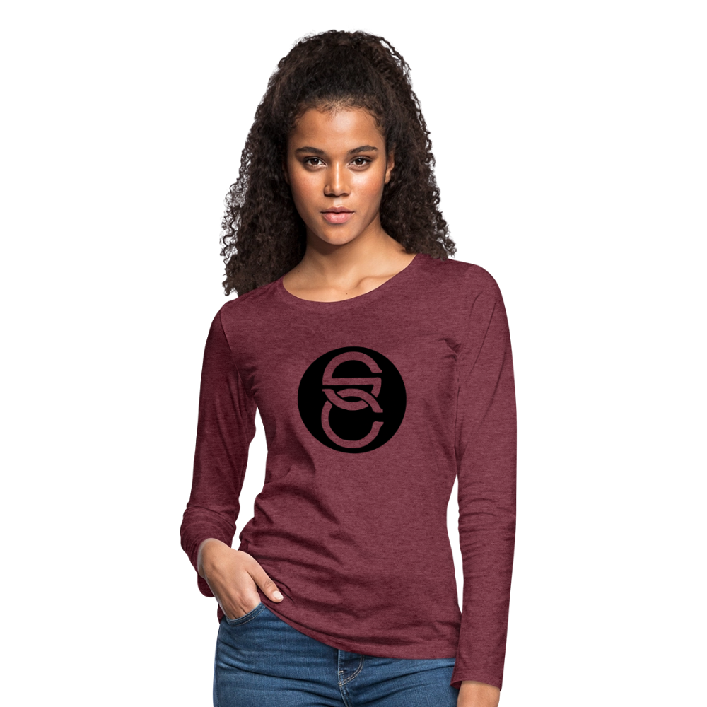 Women's Premium Long Sleeve T-shirt II - heather burgundy