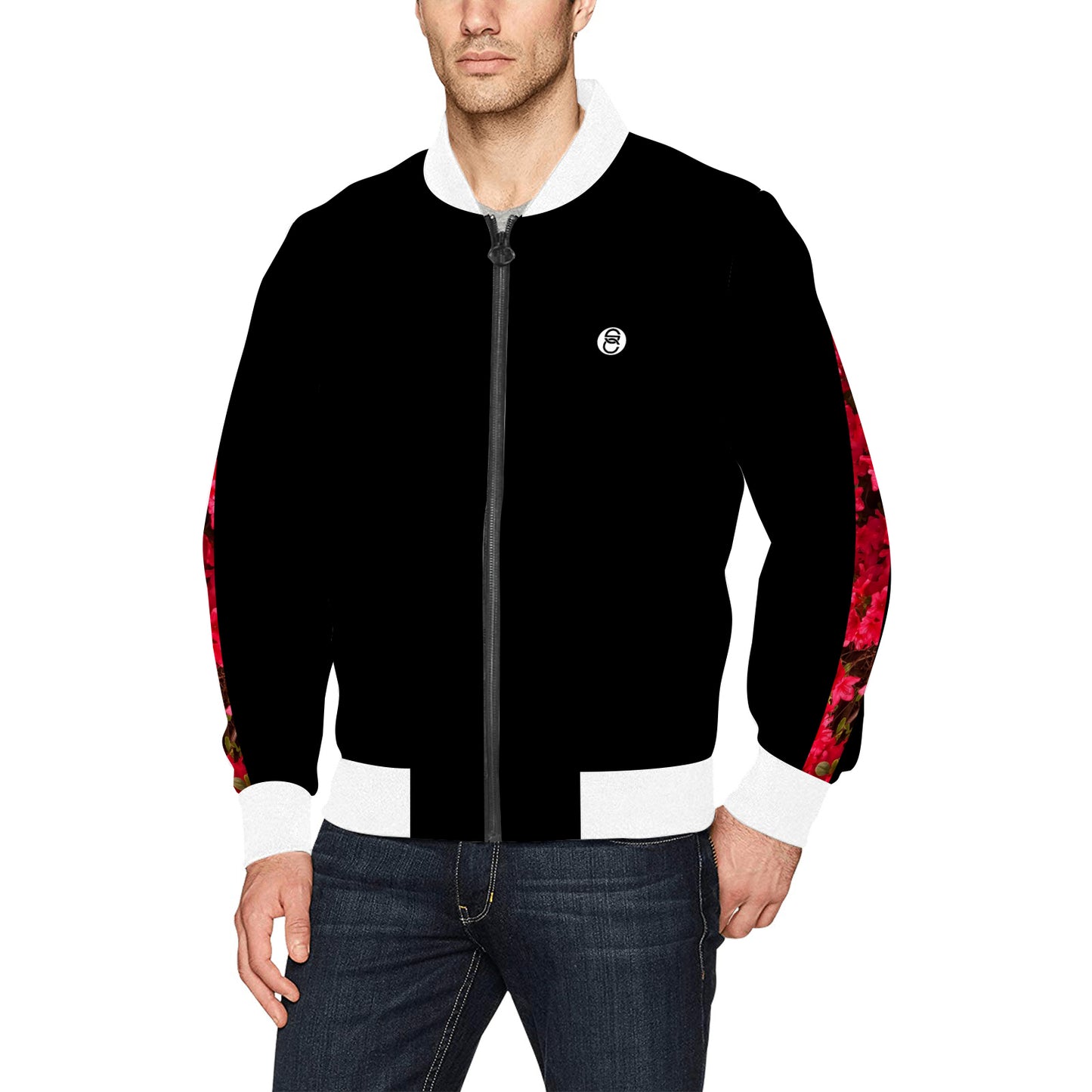 Fleurs Rouges II Bomber Jacket (unquilted)