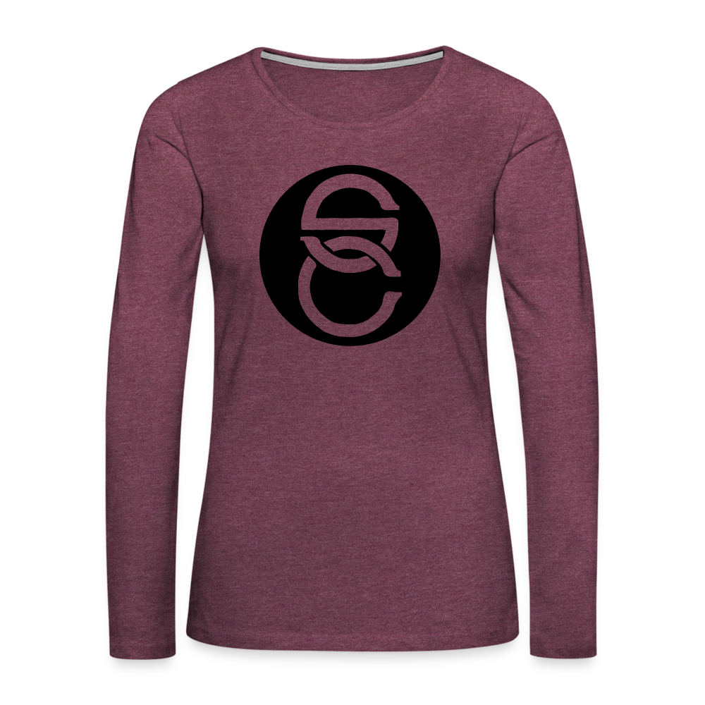 Women's Premium Long Sleeve T-shirt II - heather burgundy