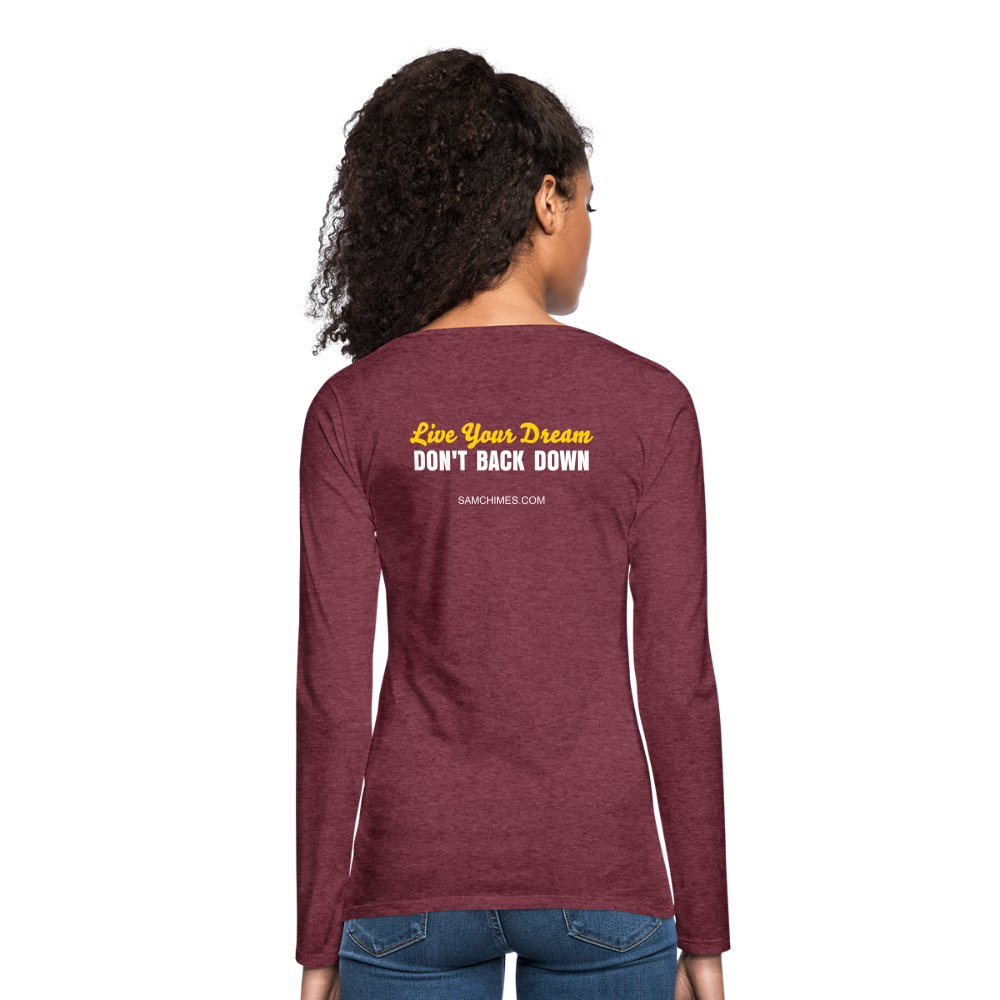 Women's Premium Long Sleeve T-shirt I - heather burgundy