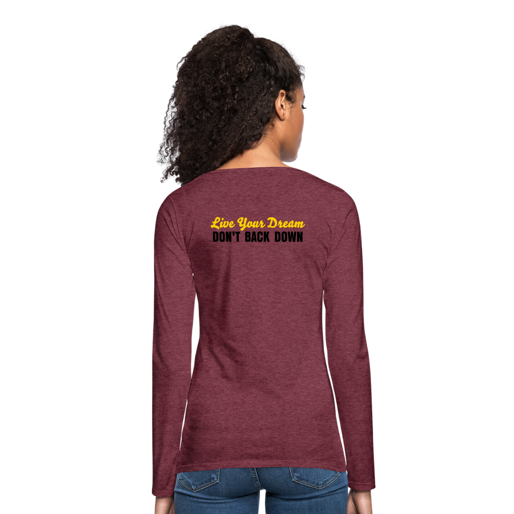 Women's Premium Long Sleeve T-shirt II - heather burgundy