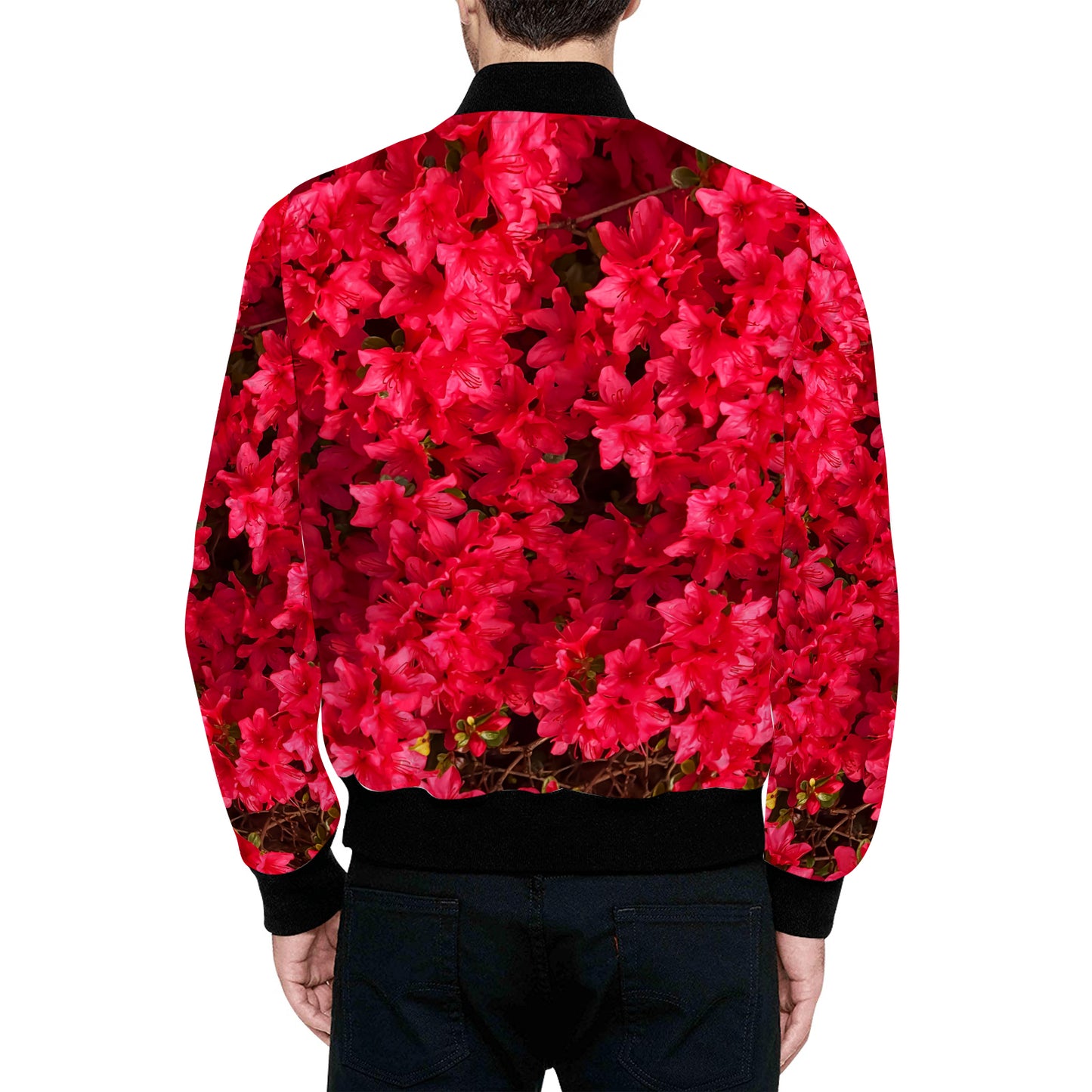 Fleurs Rouges Bomber Jacket (Men's)