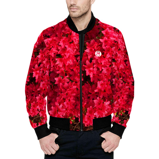 Fleurs Rouges Bomber Jacket (Men's)