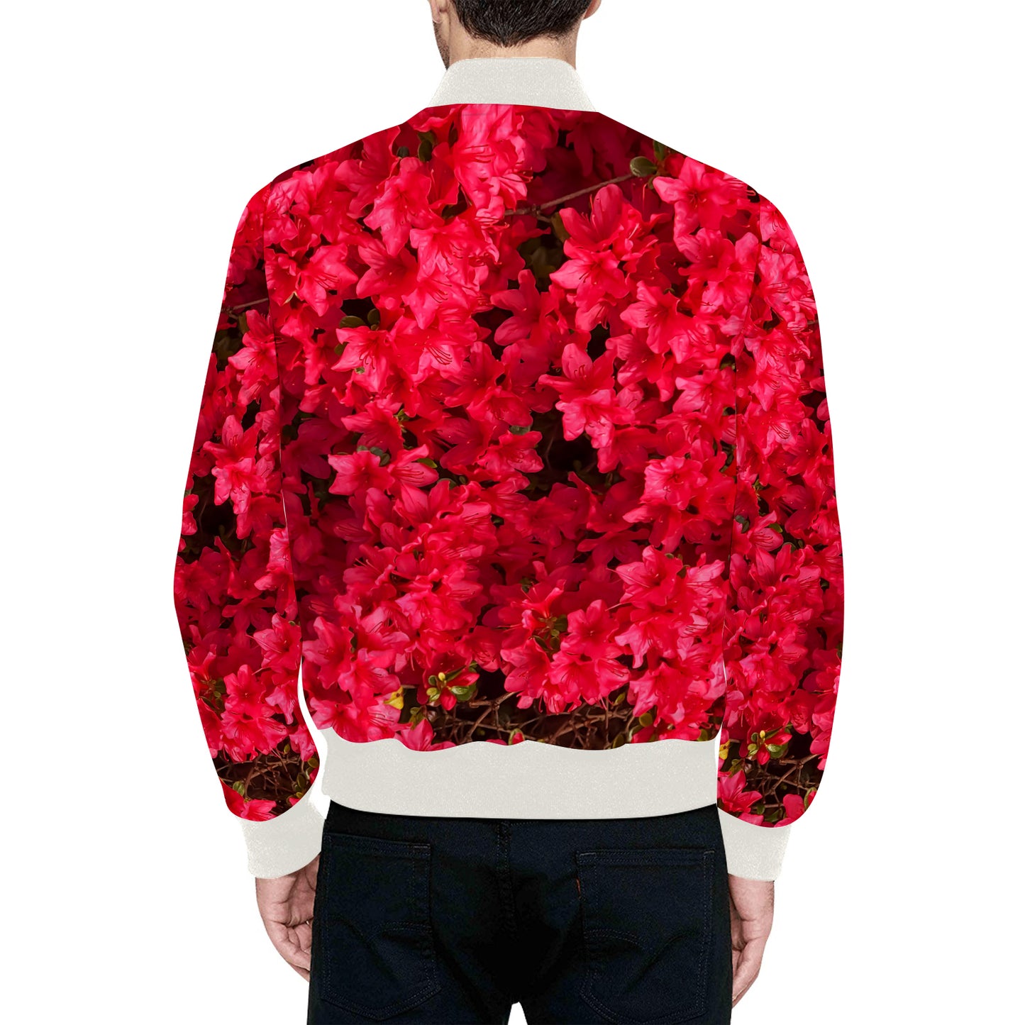 Fleurs Rouges Bomber Jacket (Men's)