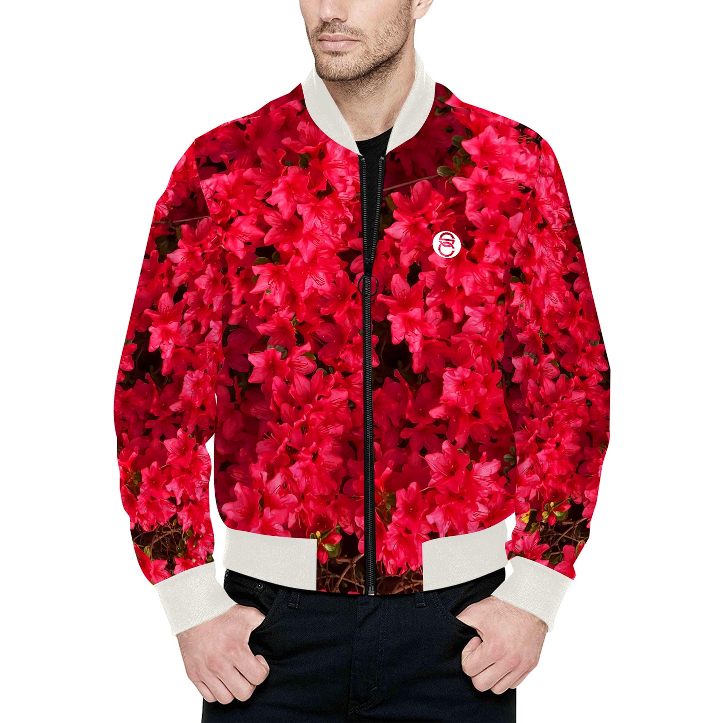 Fleurs Rouges Bomber Jacket (Men's)