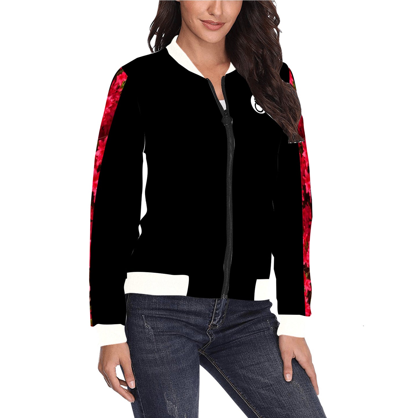 Fleurs Rouges II Bomber Jacket (Women's)