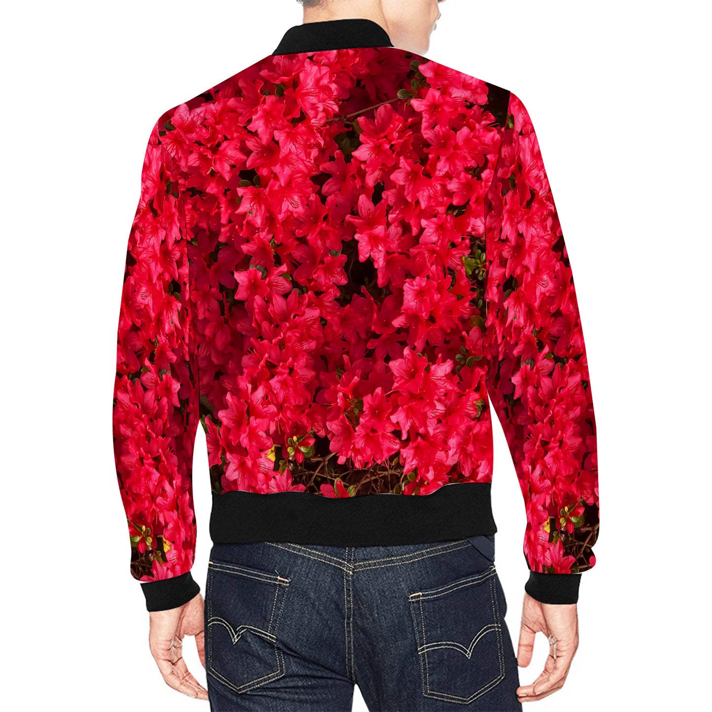 Fleurs Rouges I Bomber Jacket (unquilted)
