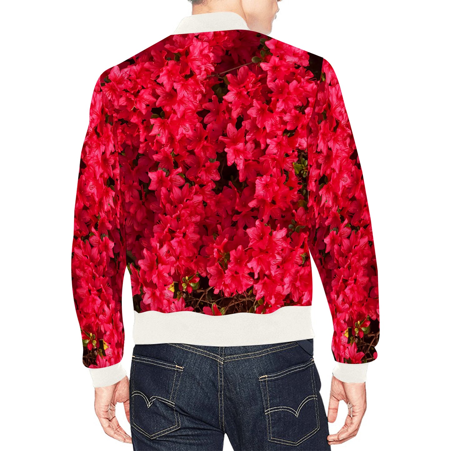 Fleurs Rouges I Bomber Jacket (unquilted)