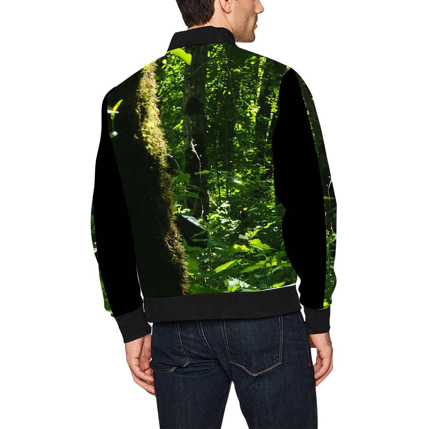 Fleurs Vertes I Bomber Jacket (unquilted)