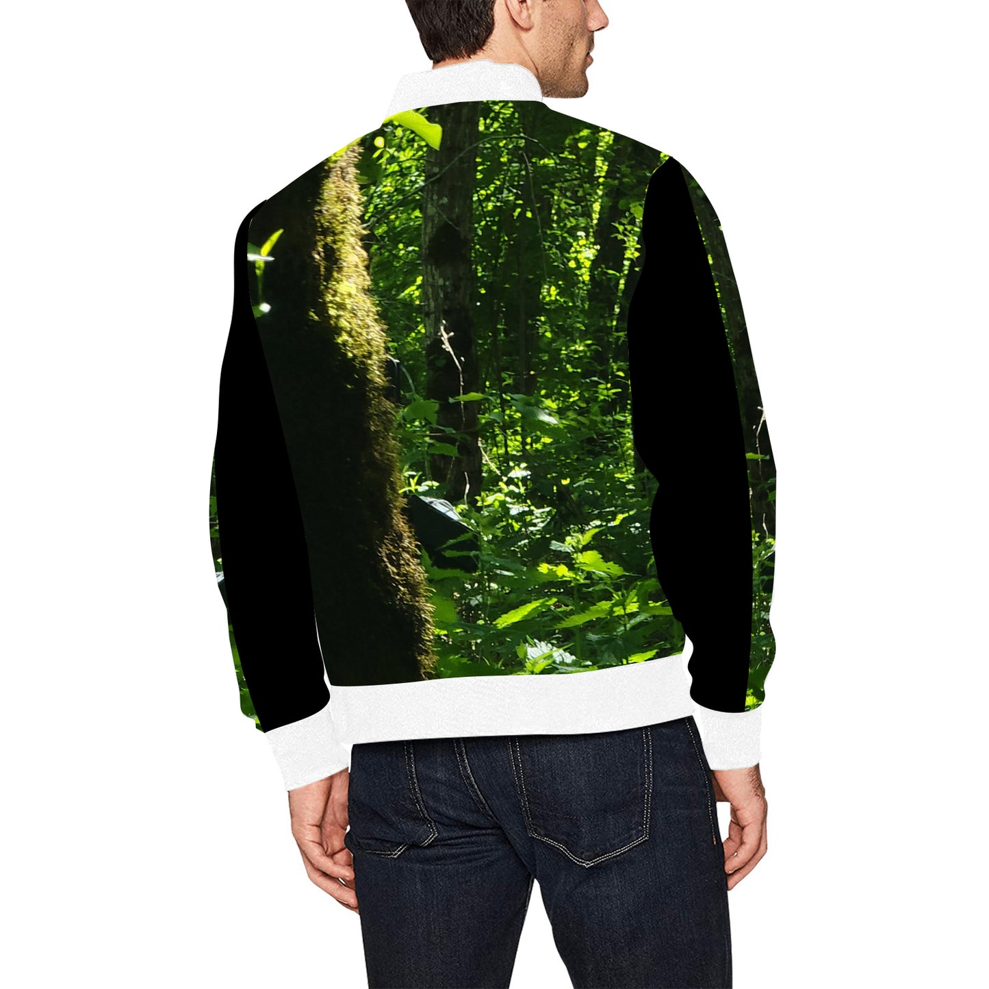 Fleurs Vertes I Bomber Jacket (unquilted)