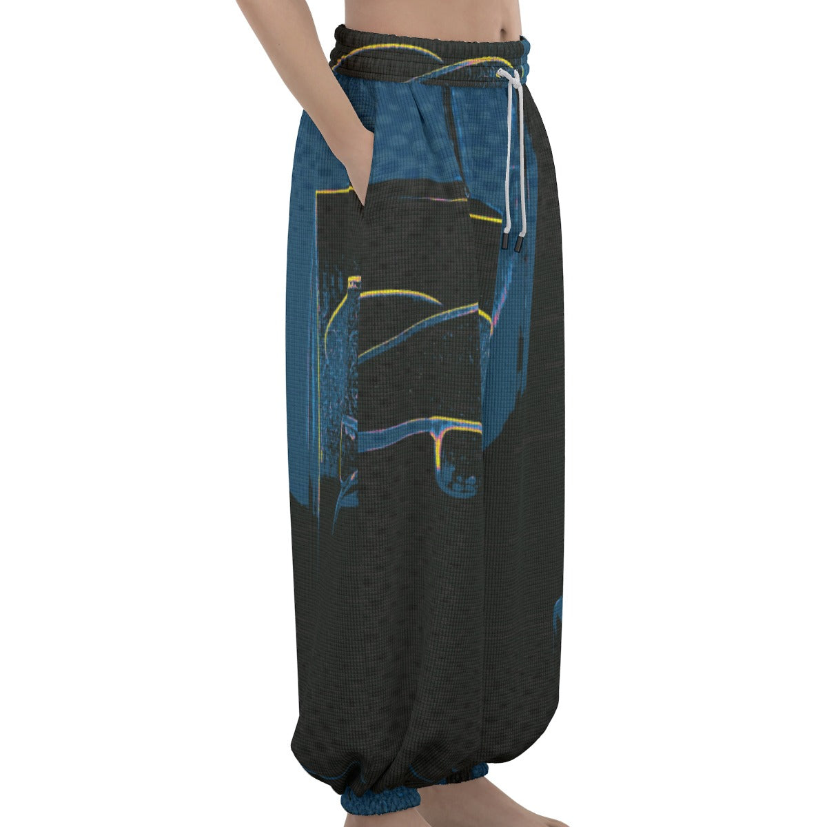 Monkey Space Unisex Lantern Pants (BLUE)