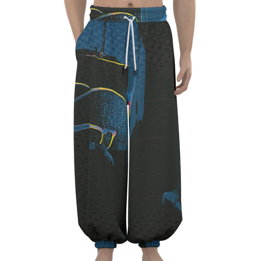 Monkey Space Unisex Lantern Pants (BLUE)