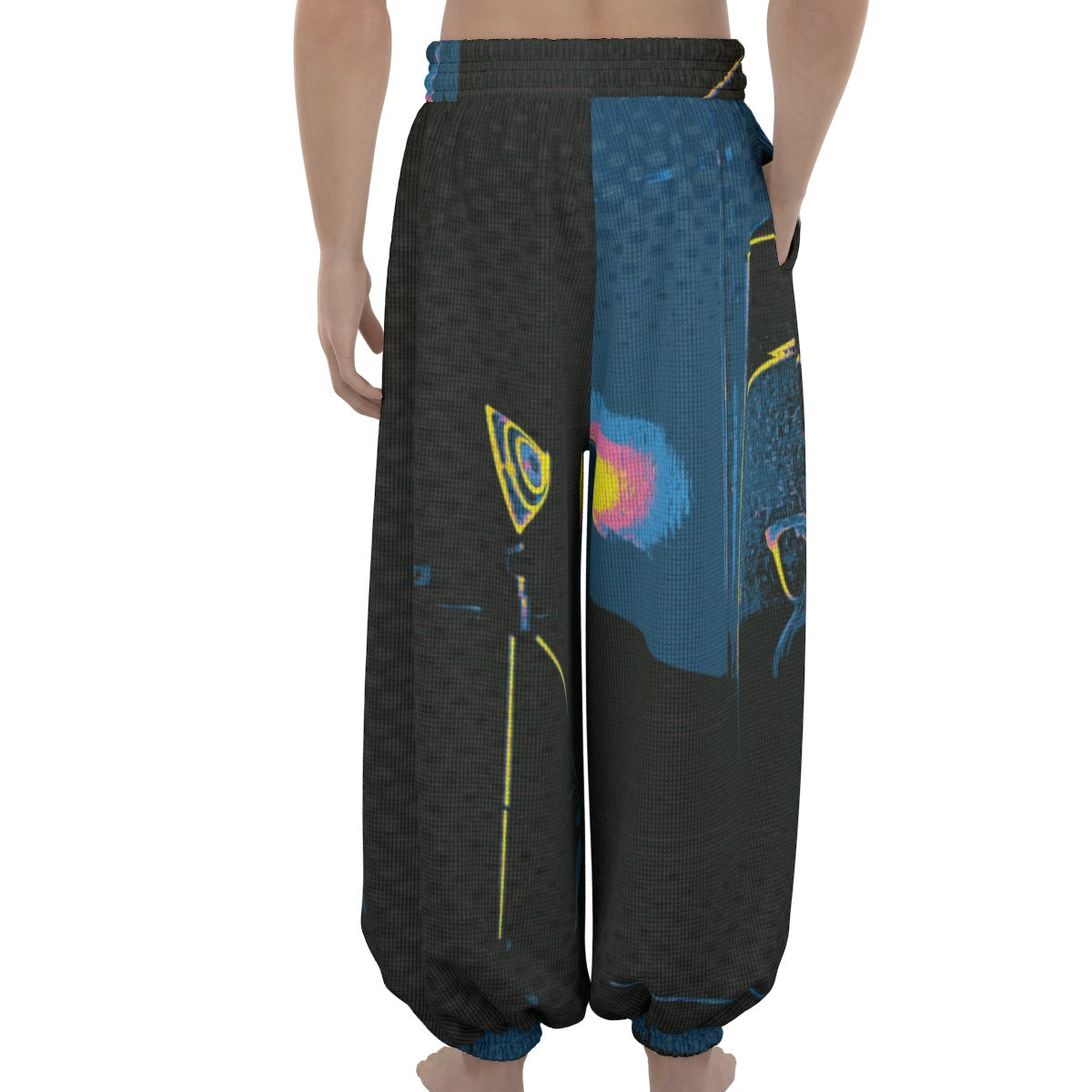 Monkey Space Unisex Lantern Pants (BLUE)