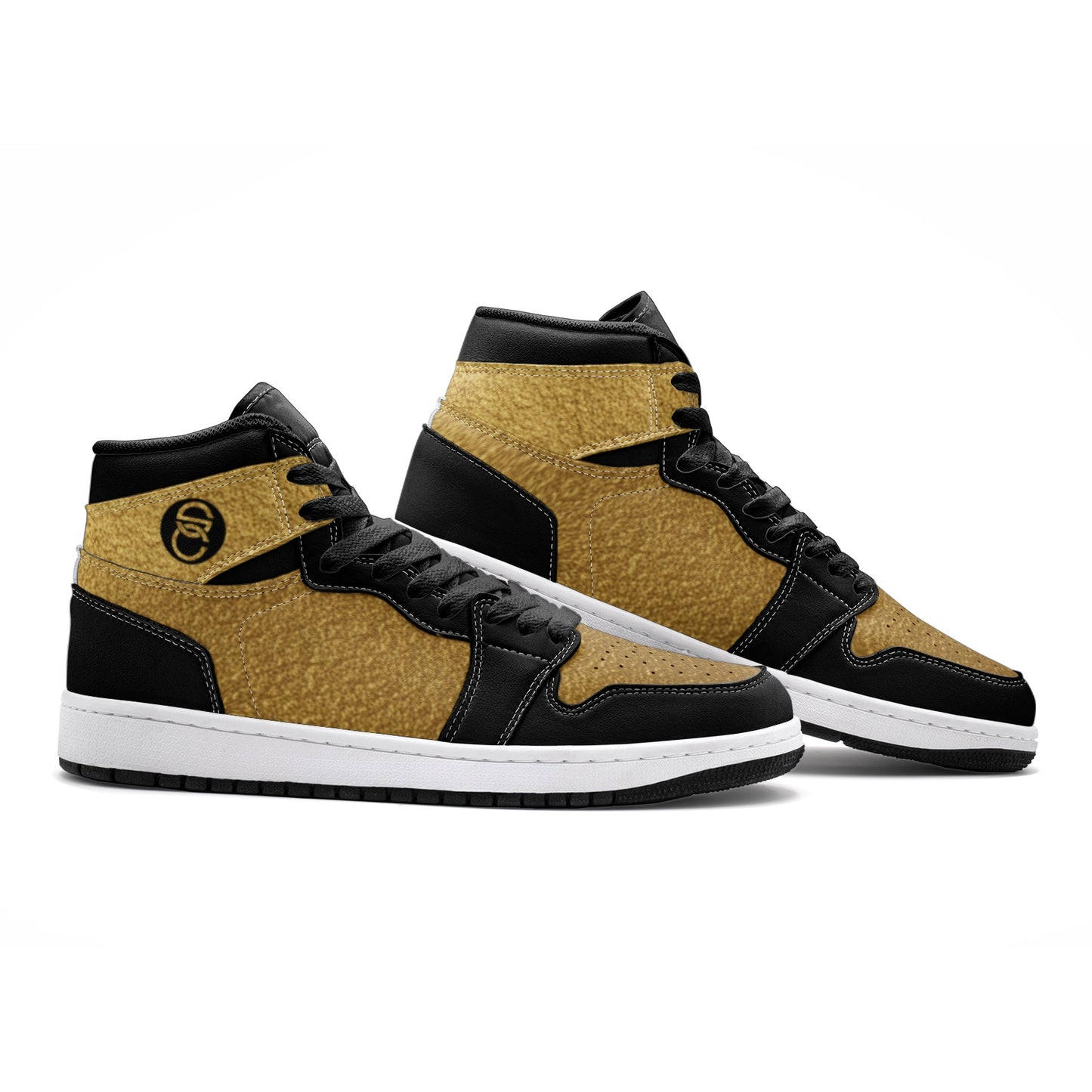 Black Gold Stepper Signature High Top Sneakers (Unisex)
