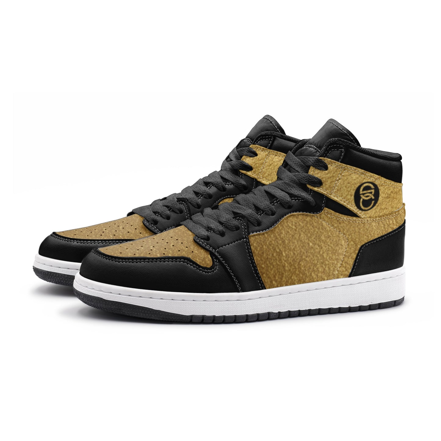 Black Gold Stepper Signature High Top Sneakers (Unisex)