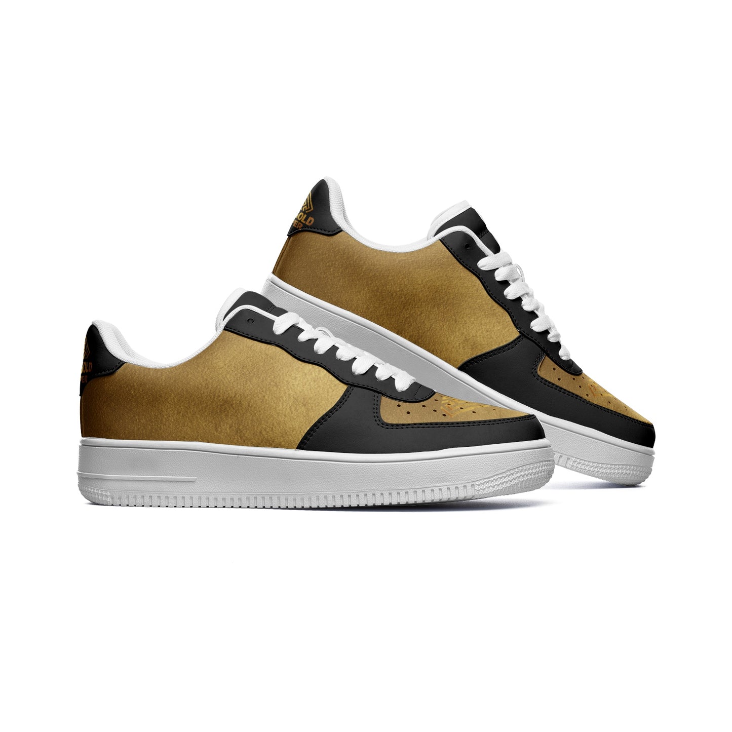 Black Gold Stepper Signature Low Top Sneakers (Unisex)