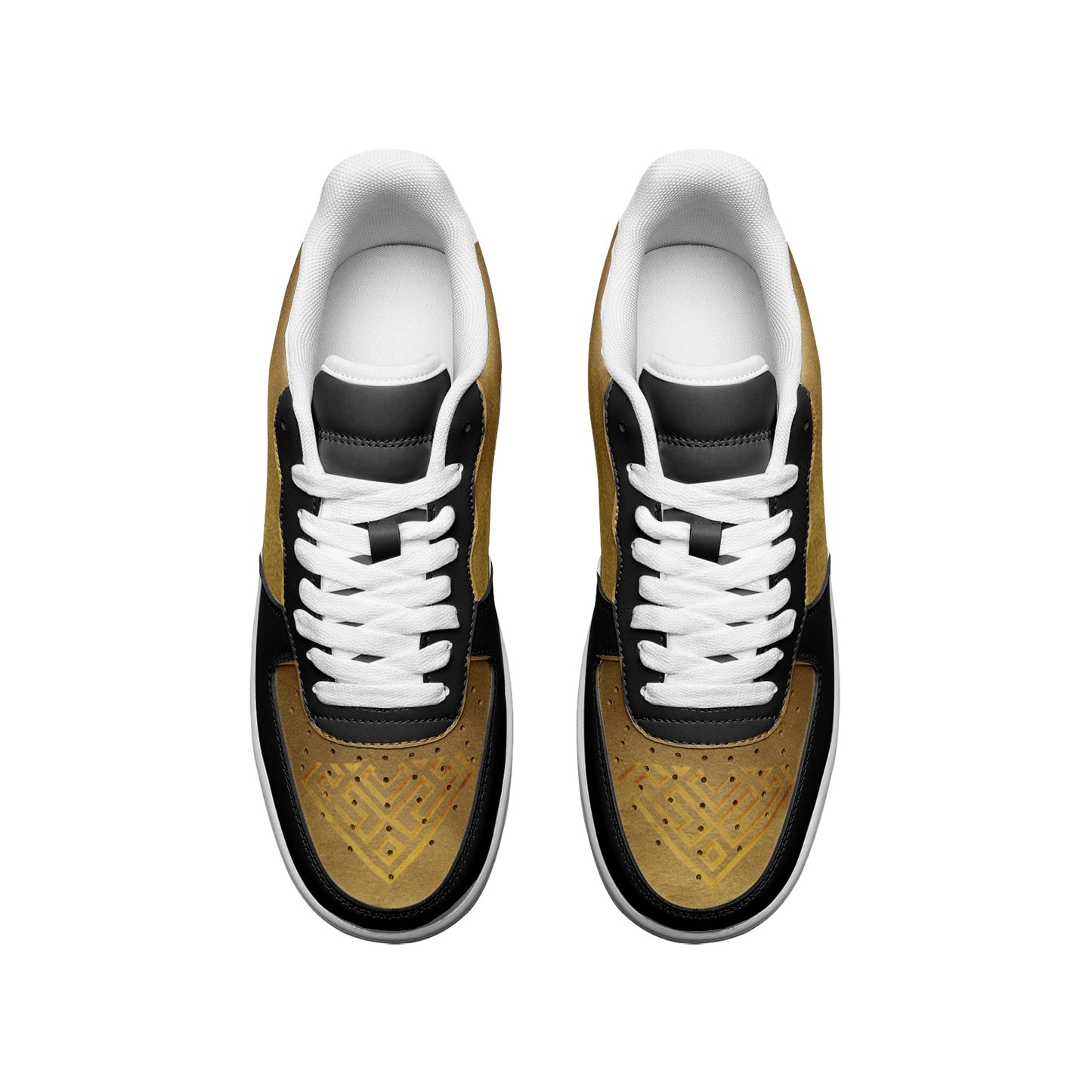 Black Gold Stepper Signature Low Top Sneakers (Unisex)