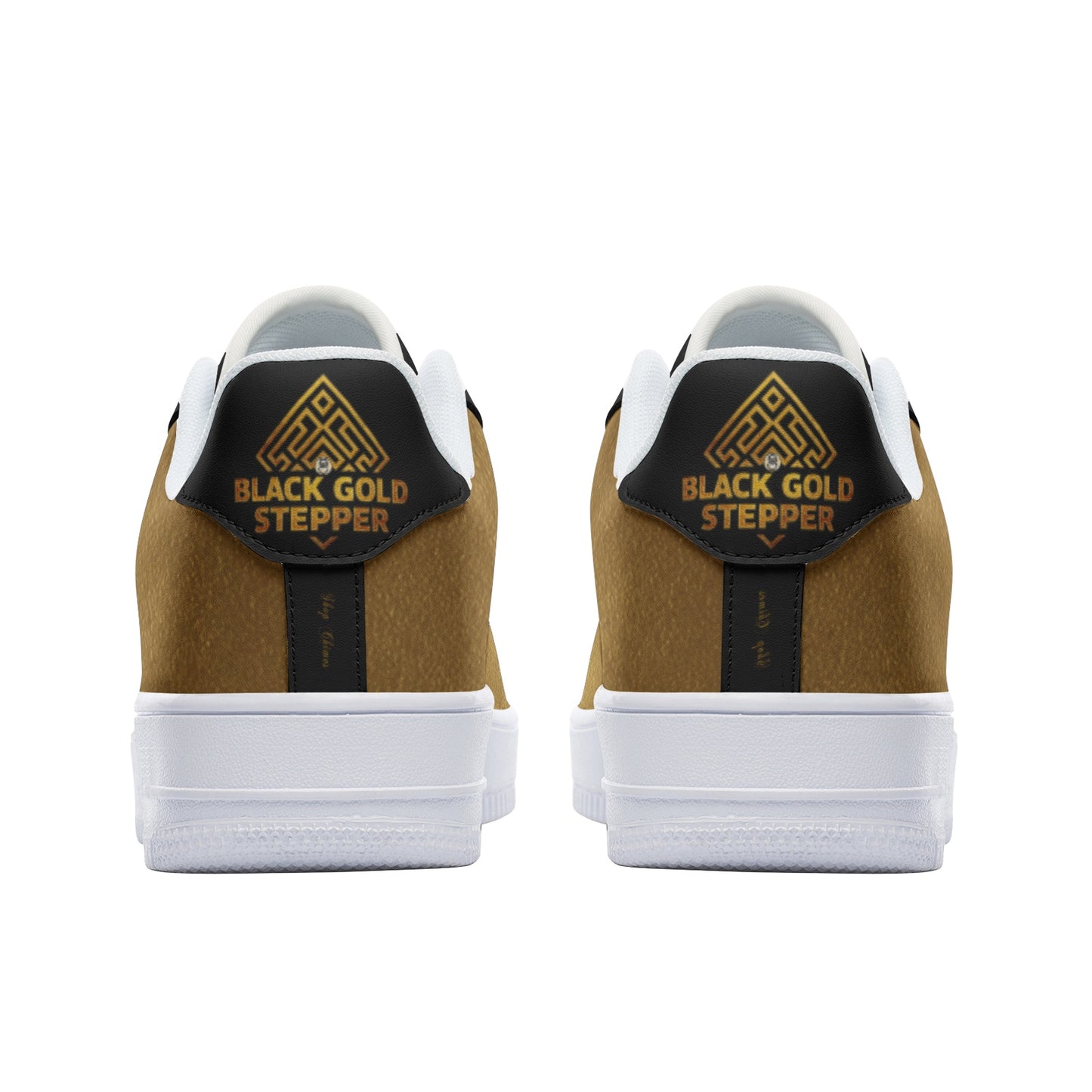 Black Gold Stepper Signature Low Top Sneakers (Unisex)