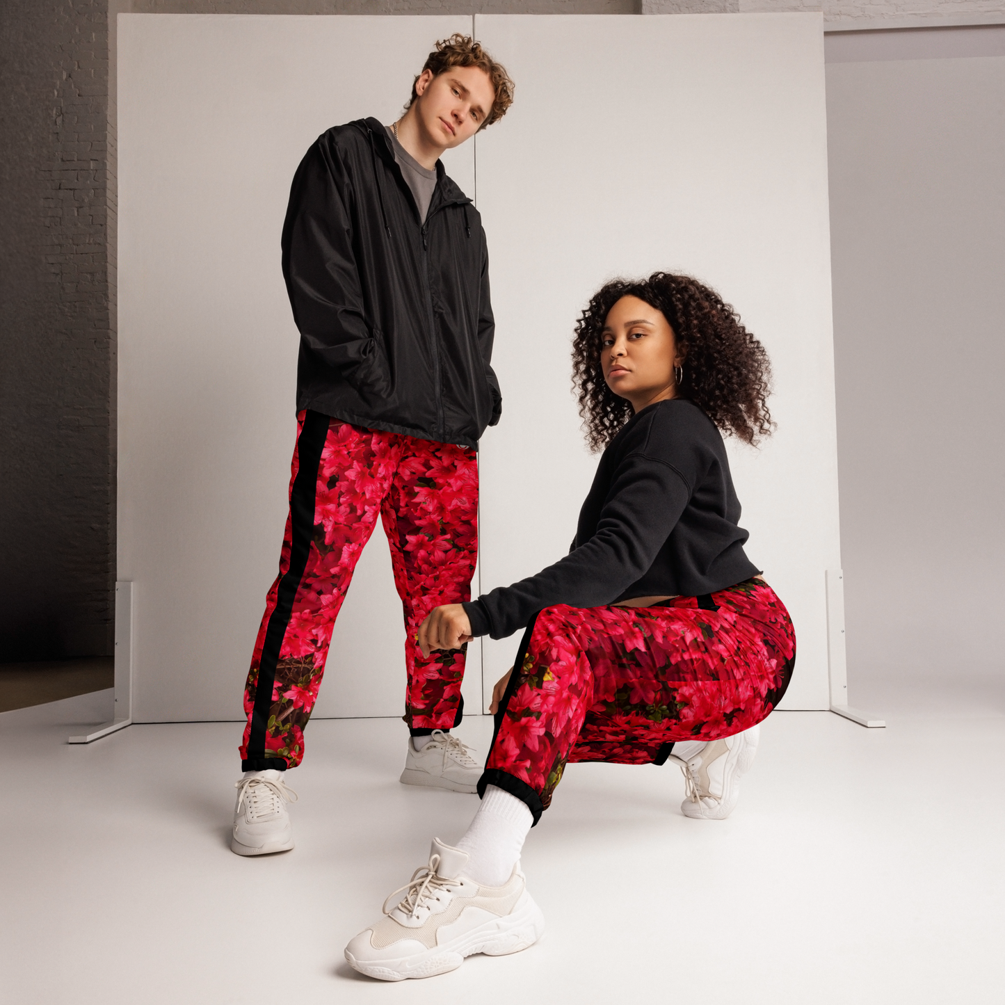 Fleurs Rouges track pants (unisex)