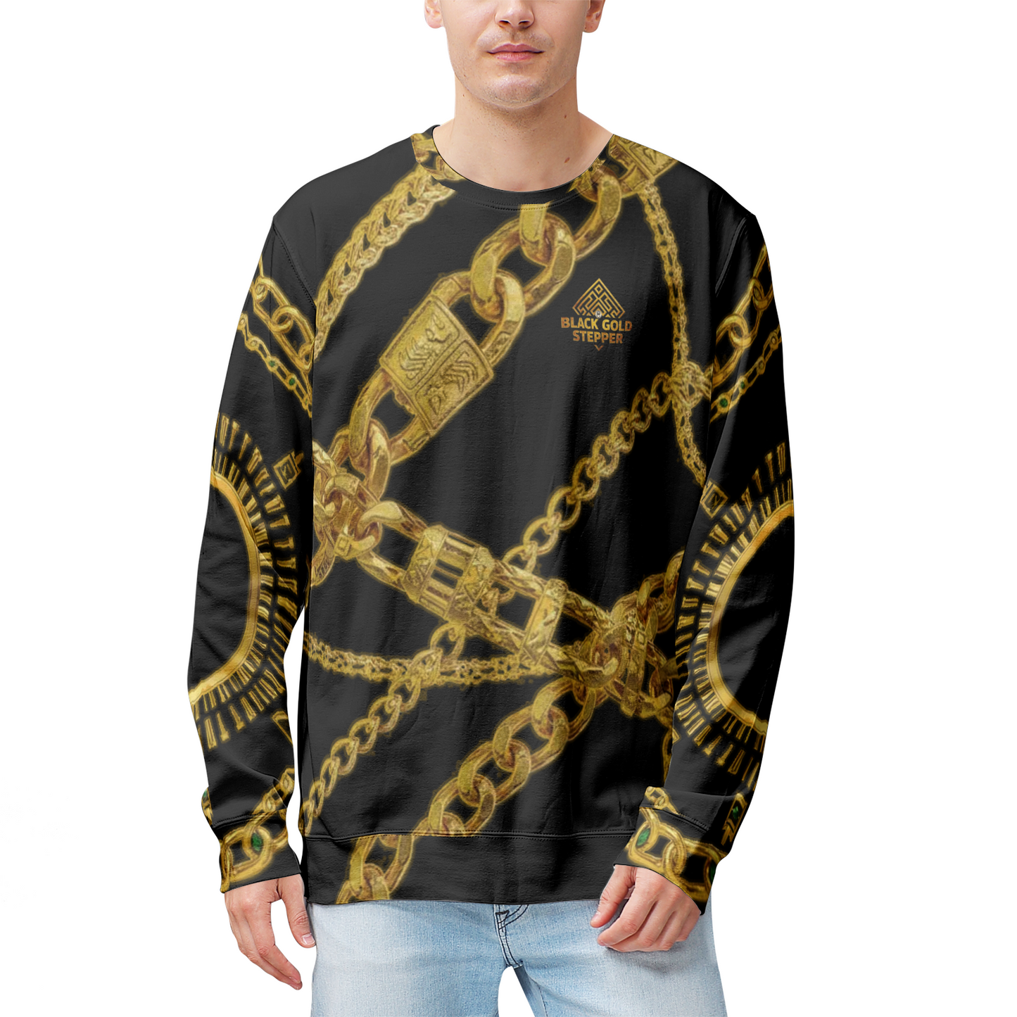 Black Gold Stepper Sweatshirt
