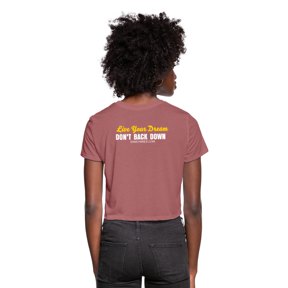 Women's Cropped T-Shirt - mauve