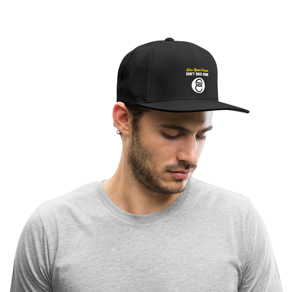 Snapback Baseball Cap - black